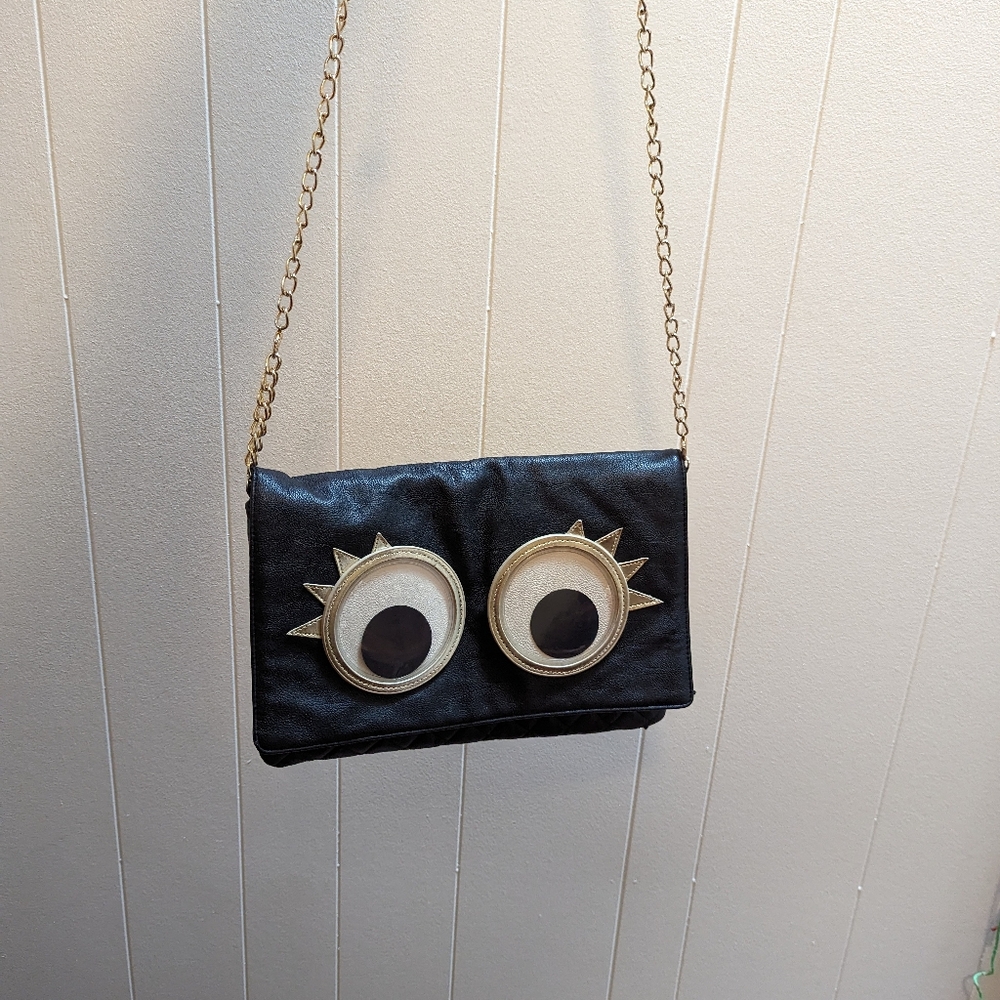 Betsey Johnson Googly Eyes clutch purse